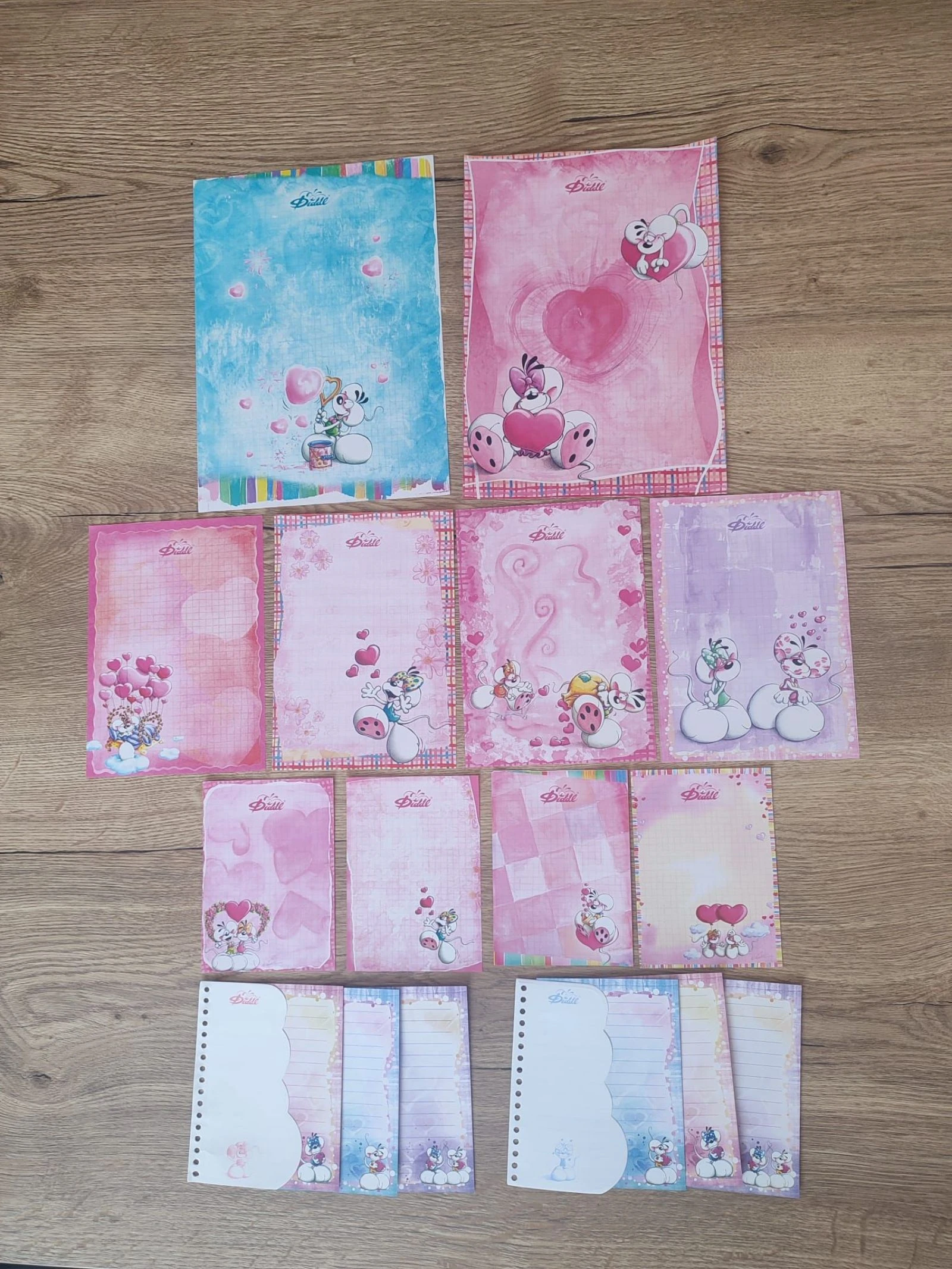 Feuilles Diddl collection coeur sortie de bloc 